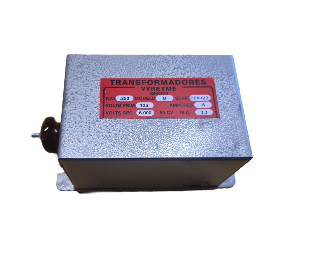TD-120 TRANSFORMADOR IGNICION VYREYME - TIPO D / 1 BORNE 120 VAC/6000V