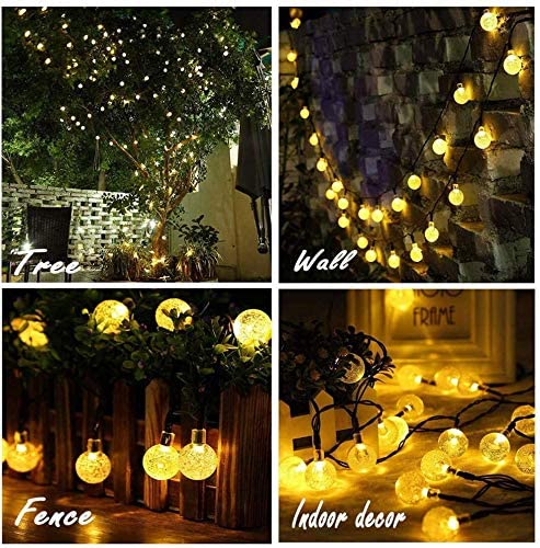 SERIE SOLAR ESFERA CALIDA 60 LUCES 11MTS