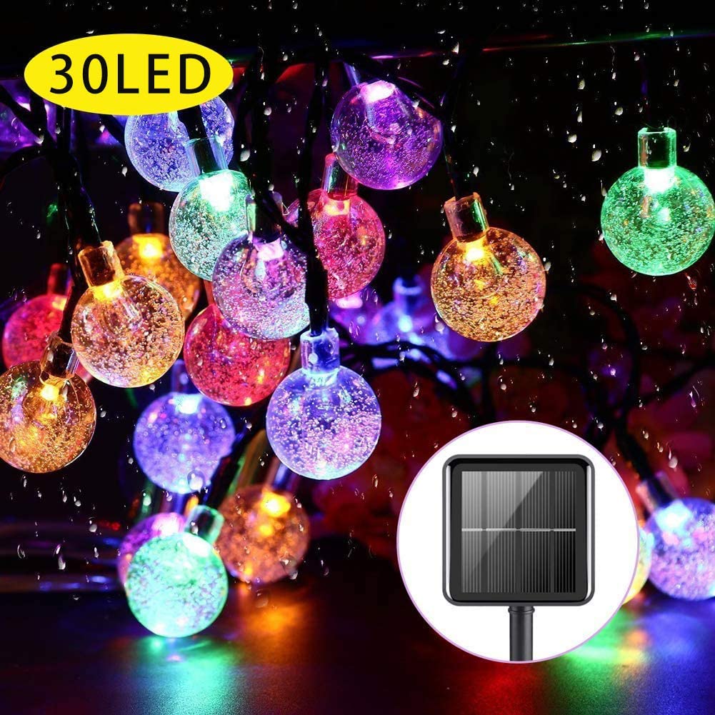 SERIE SOLAR ESFERA COLORES 60 LUCES 11.5MTS