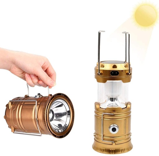 [A24-B] LINTERNA SOLAR Y ELECTRICA BRONCE
