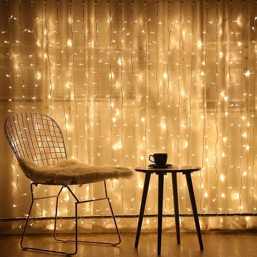 [B07] CORTINA ALAMBRE CALIDA 300 LUCES 3X3MTS