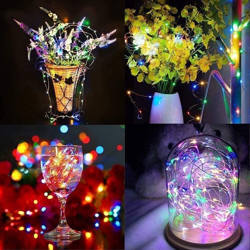 [A09-C1] SERIE SOLAR ALAMBRE COLORES 300 LUCES 30MTS 