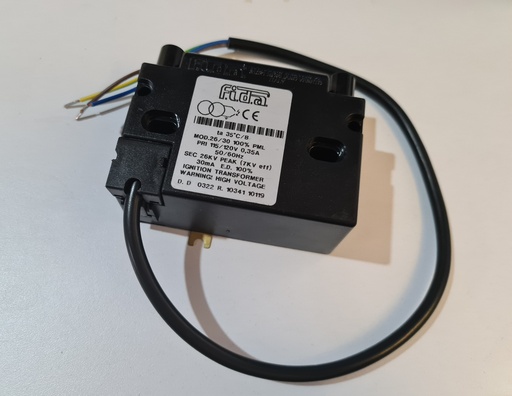 [26/30 - 220VAC] FIDA TRANSFORMADOR DE IGNICIÓN ELECTRÓNICO 1 POLO 220VAC GAS