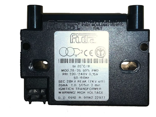 [28/35-220VAC] 28/35-220 FIDA TRANSFORMADOR DE IGNICIÓN ELECTRÓNICO 1 POLO 220VAC GAS