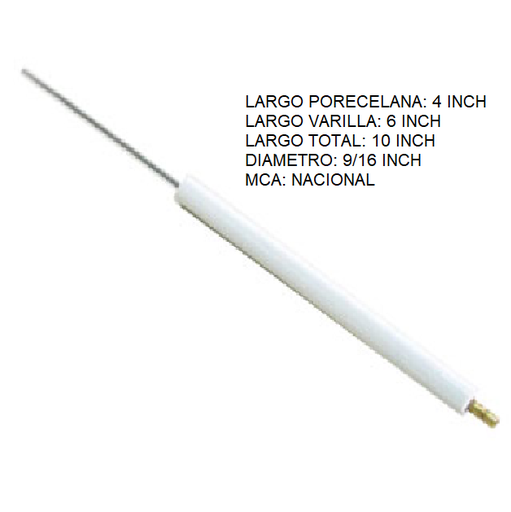 [VK4X6] VK4X6 SENSOR DE FLAMA VARILLA KANTHAL 4X6" 9/16" NACIONAL