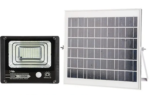 [A19-E1] LAMPARA SUBURBANA SOLAR CON PANEL APARTE CON SENSOR 120W